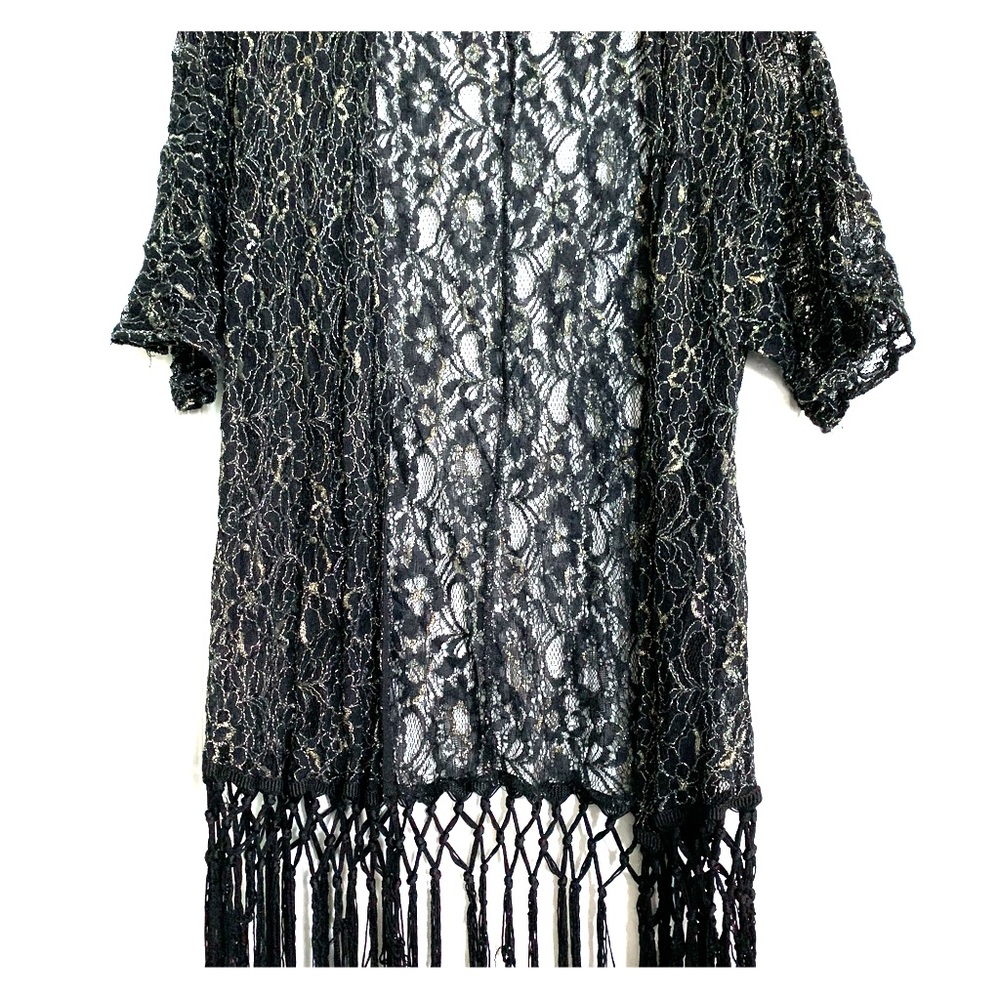 Forever 21 Black & Gold Kimono